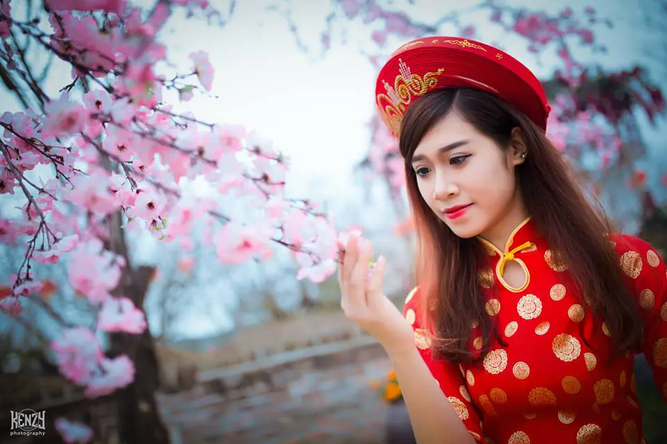 10 hình girl xinh chụp ảnh tết nhìn đã mê