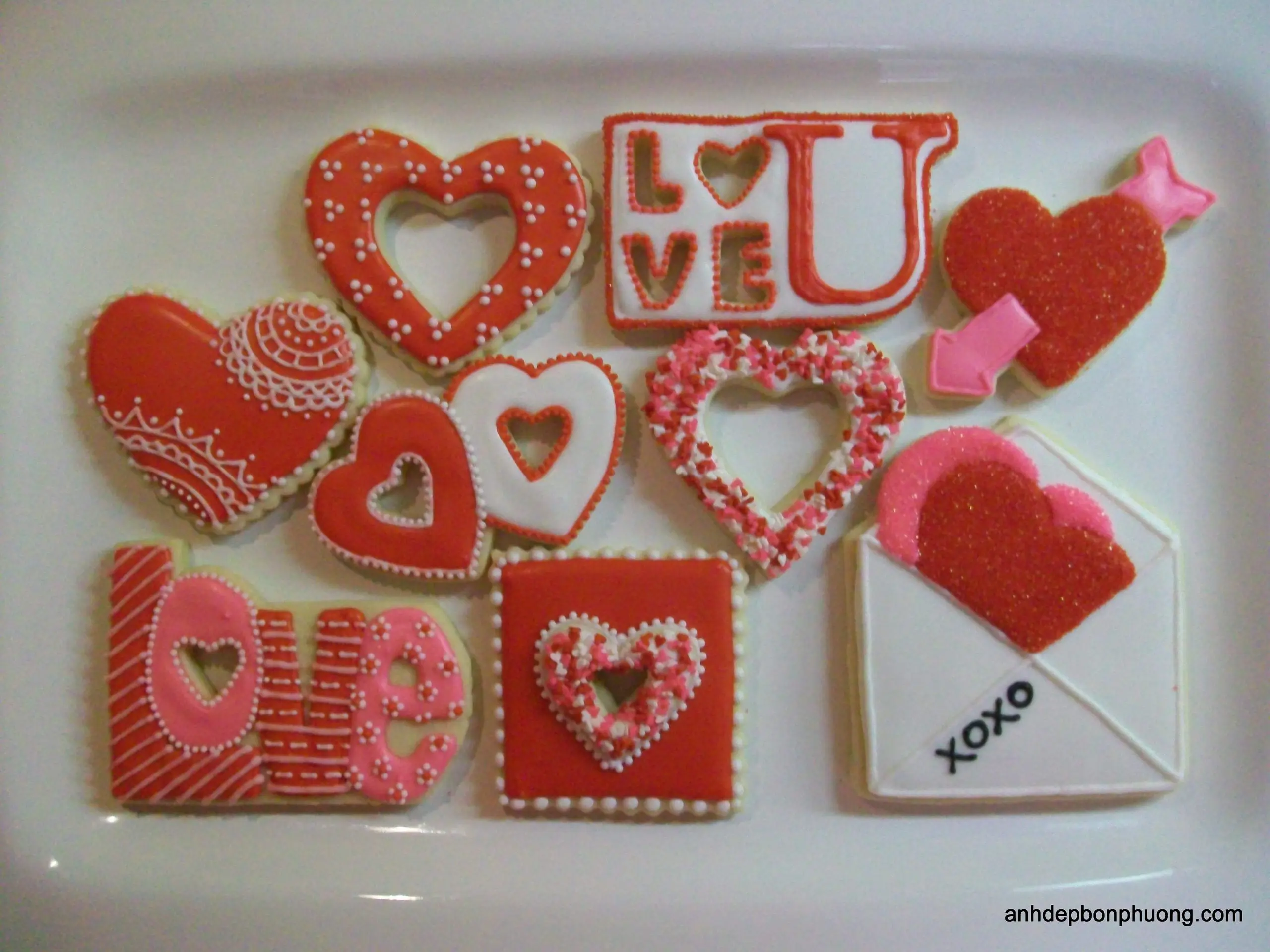 Kẹo hình trái tim cho ngày lễ tình nhân 14/2