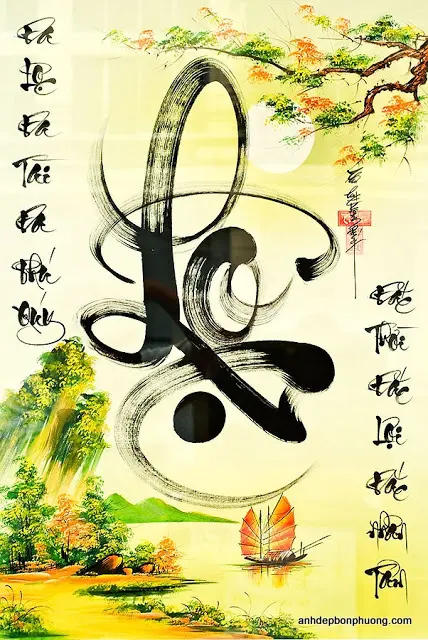 Hình ảnh chữ thư pháp chúc mừng năm mới, hình ảnh chữ tết