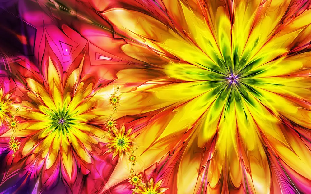 Bright Burst Of Color Wide Desktop Background