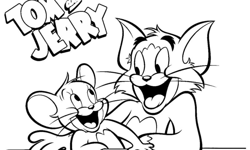 Tranh tô màu hình Tom và Jerry cho bé